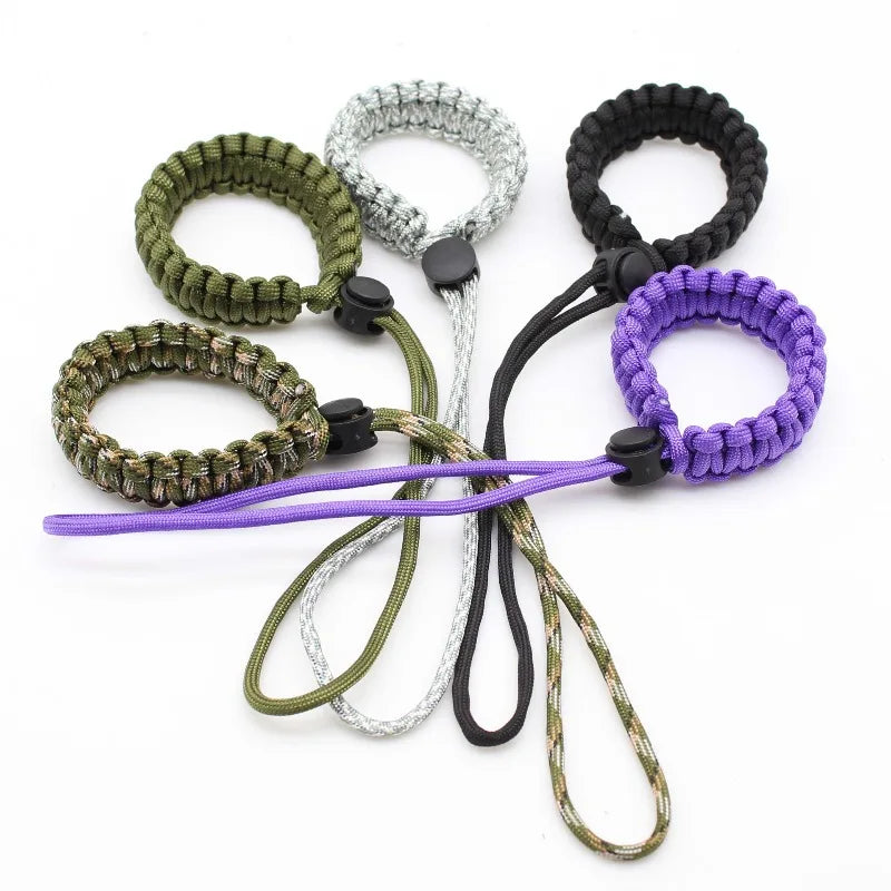 Outdoor Survival Bracelet & Camera Wrist Strap - Paracord Braided Cord Pendant, Universal Wrist-Mounted Braided Paracord