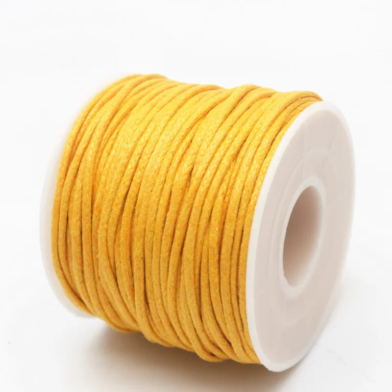 1.5Mm 15M/35M Waxed Cotton Cord Beading Cord Waxed String Wax Cord for Jewelry Making and Macrame Supplies Roll Spool HK055