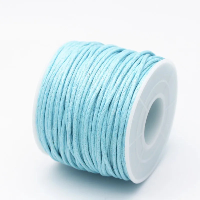 1.5Mm 15M/35M Waxed Cotton Cord Beading Cord Waxed String Wax Cord for Jewelry Making and Macrame Supplies Roll Spool HK055