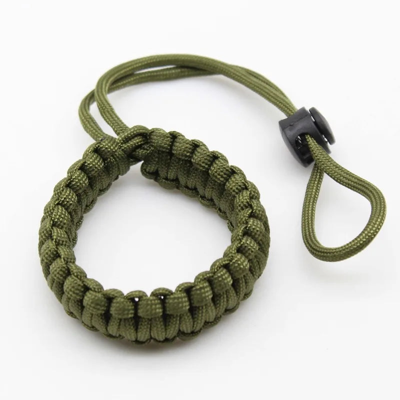 Outdoor Survival Bracelet & Camera Wrist Strap - Paracord Braided Cord Pendant, Universal Wrist-Mounted Braided Paracord