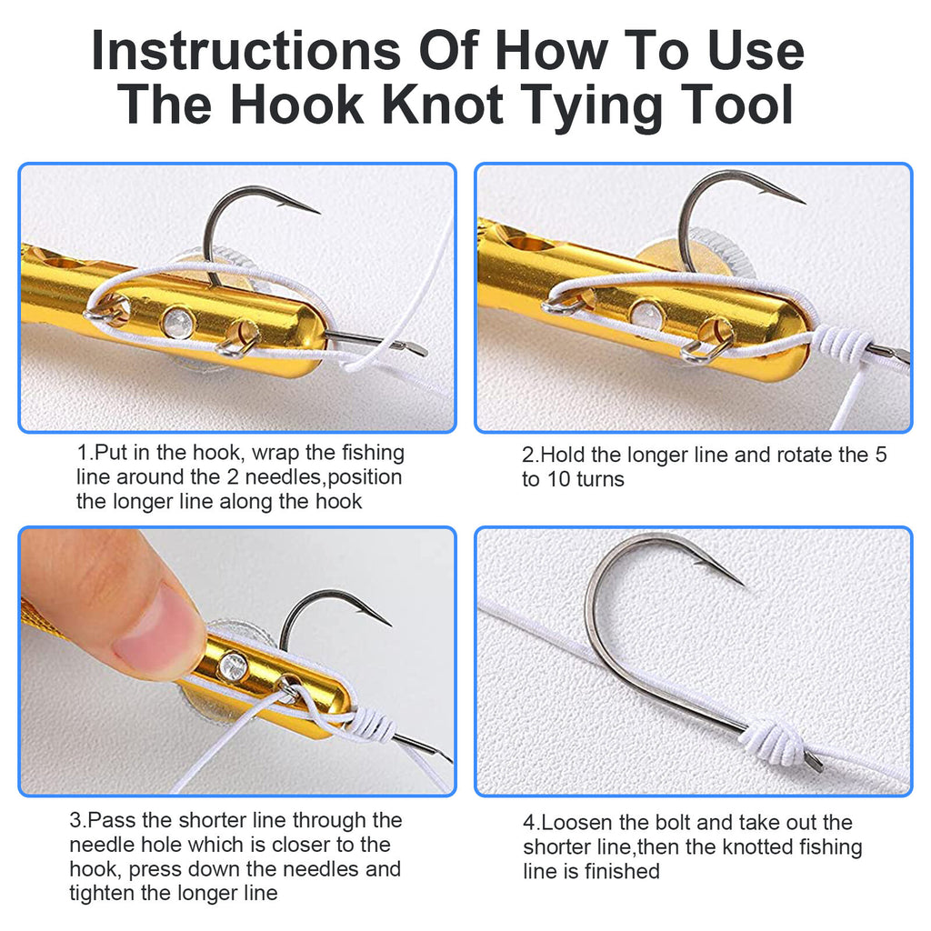 Fishing Knot Quick Tying Tool Line Clipper Snip Hook Nipper Tie Knotter Outdoor