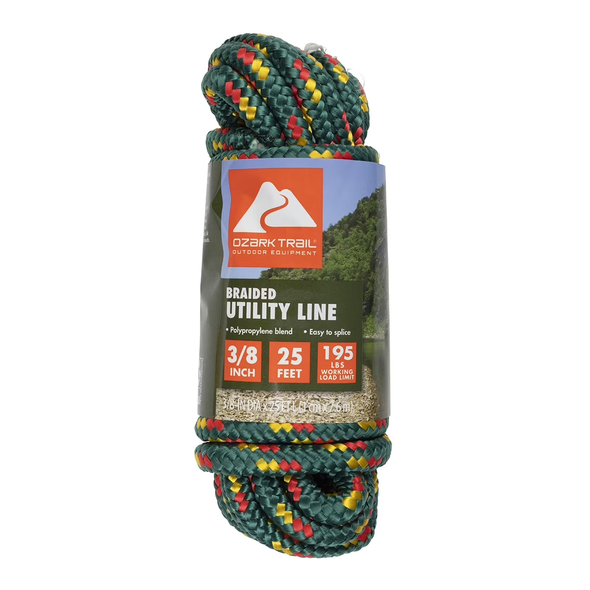 (3 Pack)  25 Ft Braided Polypropylene Marine Utility Line with 195 Lb Load