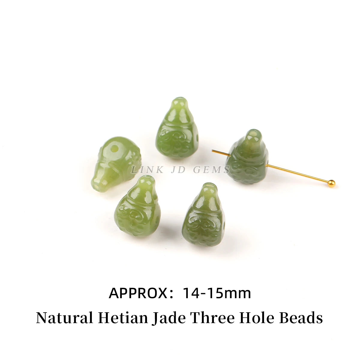 1Pc Natural Stone Hetian Jade Carved Bead Pixiu Buddha Bead Supplies for Jewelry Making DIY Bracelet Necklace Accessories