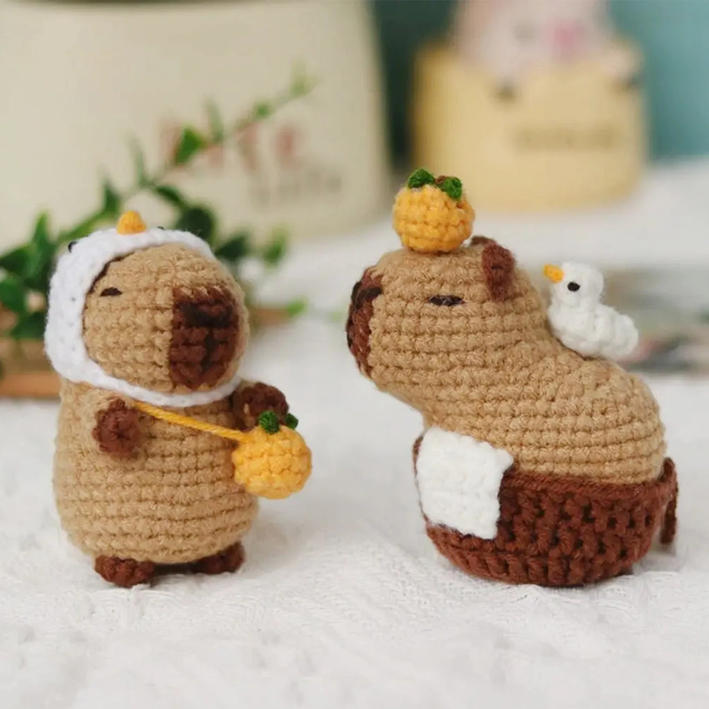 Capybara Crochet Kit, Cute Animal Crochet Kit Set, Christmas Gift, Crochet Kit for Beginners, Crochet Kit for Craft Lovers,