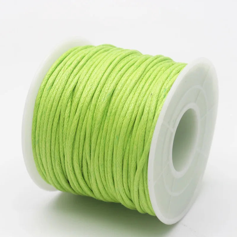 1.5Mm 15M/35M Waxed Cotton Cord Beading Cord Waxed String Wax Cord for Jewelry Making and Macrame Supplies Roll Spool HK055
