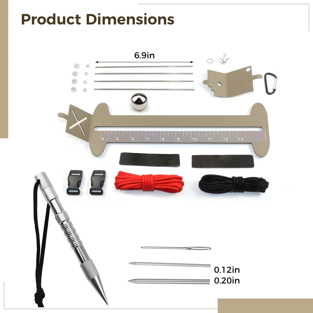 Paracord Bracelet Making Kit, Metal Jig Bracelet Maker with Adjustable Width, Paracord Jig Weaving Tools Accessories, Marlinspike Needles Buckles Ropes DIY Set, Paracord Bracelet Making Supplies