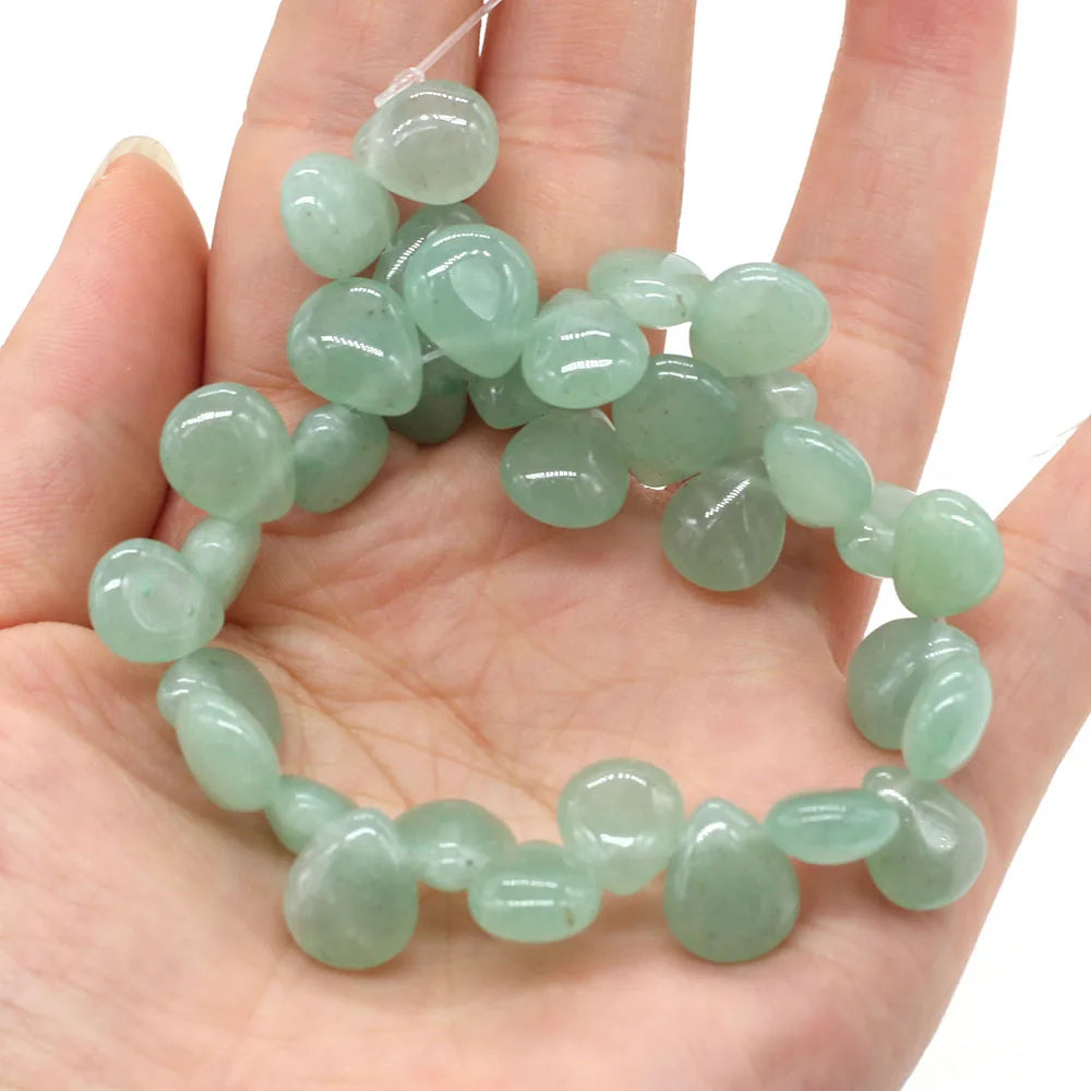 100% Natural Stone Bead Drop Shape India Agates/Quartzs Bead for Fine Jewelry Accessories Making Women Bracelet Necklace