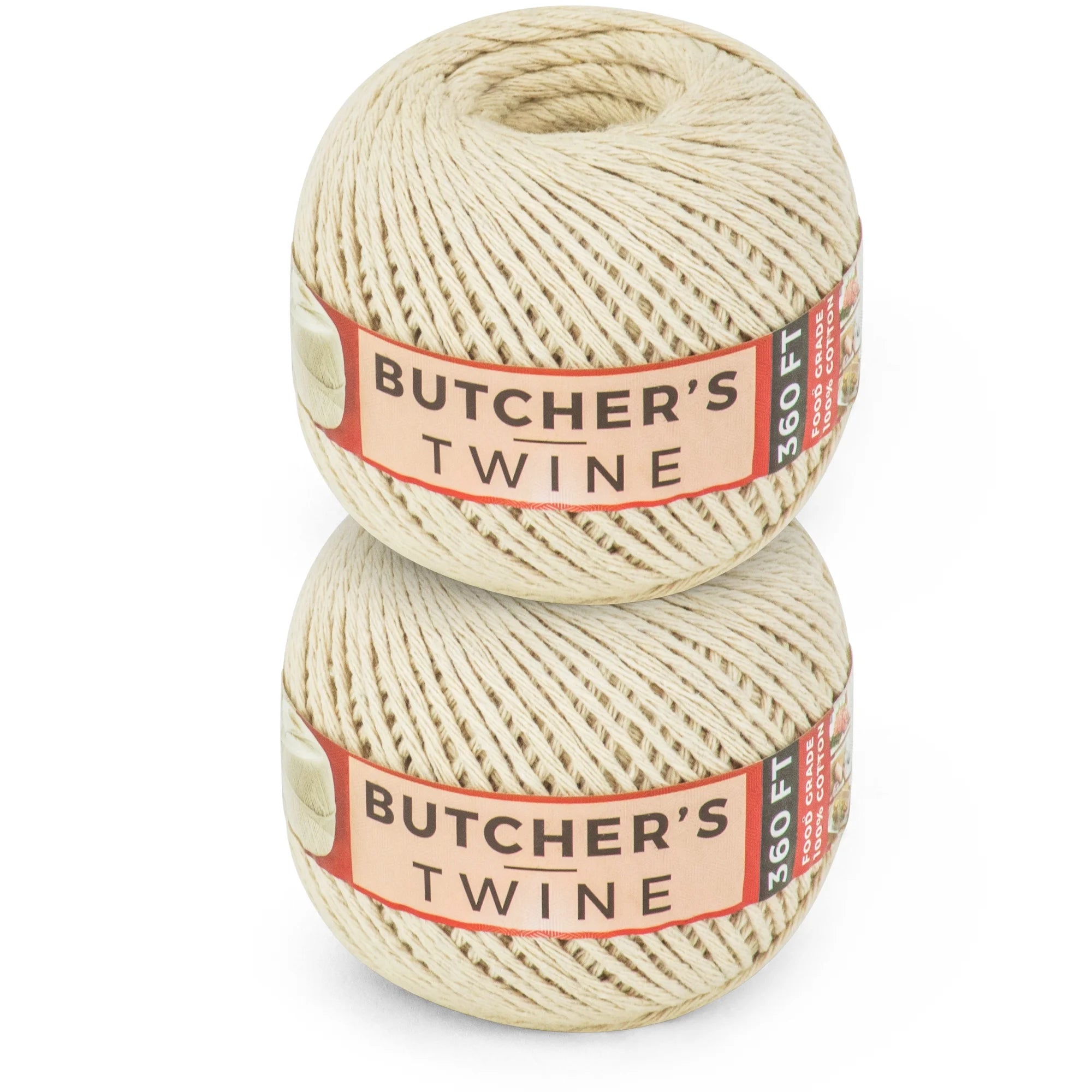 Kitchen Twine, 100% Natural Cotton Food Grade Bakers Twine, Total of 360 Ft (1 Pack)