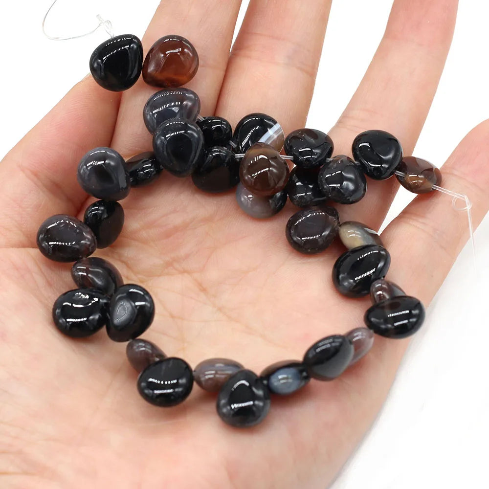 100% Natural Stone Bead Drop Shape India Agates/Quartzs Bead for Fine Jewelry Accessories Making Women Bracelet Necklace