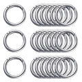 5/10/20/40/60/100Pcs Metal Spring 1 Inch O Rings Clip Keychain round Carabiner Clips Keyrings Snap Buckle for Purse Bag Lanyard