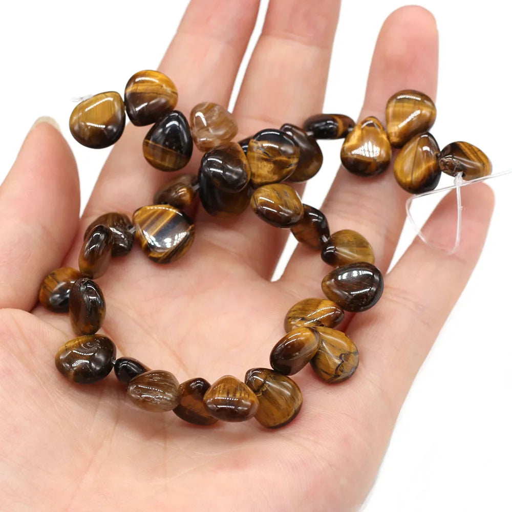 100% Natural Stone Bead Drop Shape India Agates/Quartzs Bead for Fine Jewelry Accessories Making Women Bracelet Necklace