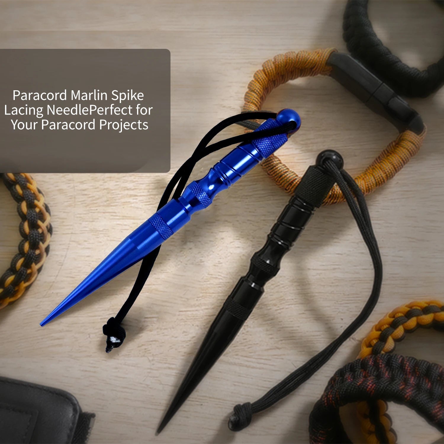 Paracord Marlin Spike-Pro Knotter Tools Lacing Needles Paracord Tools DIY Weaving Lacing Stitching Needles and Smoothing Tool