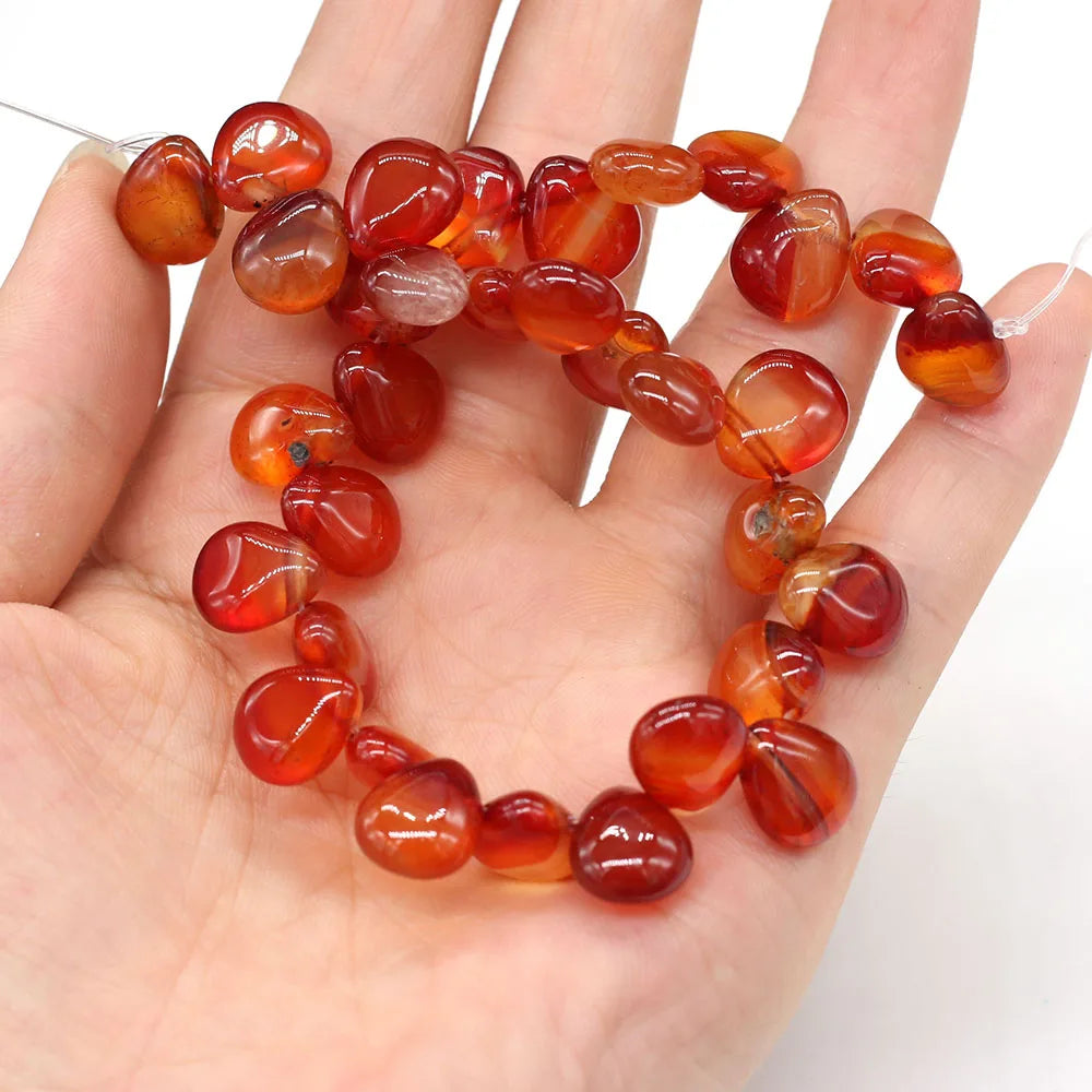 100% Natural Stone Bead Drop Shape India Agates/Quartzs Bead for Fine Jewelry Accessories Making Women Bracelet Necklace