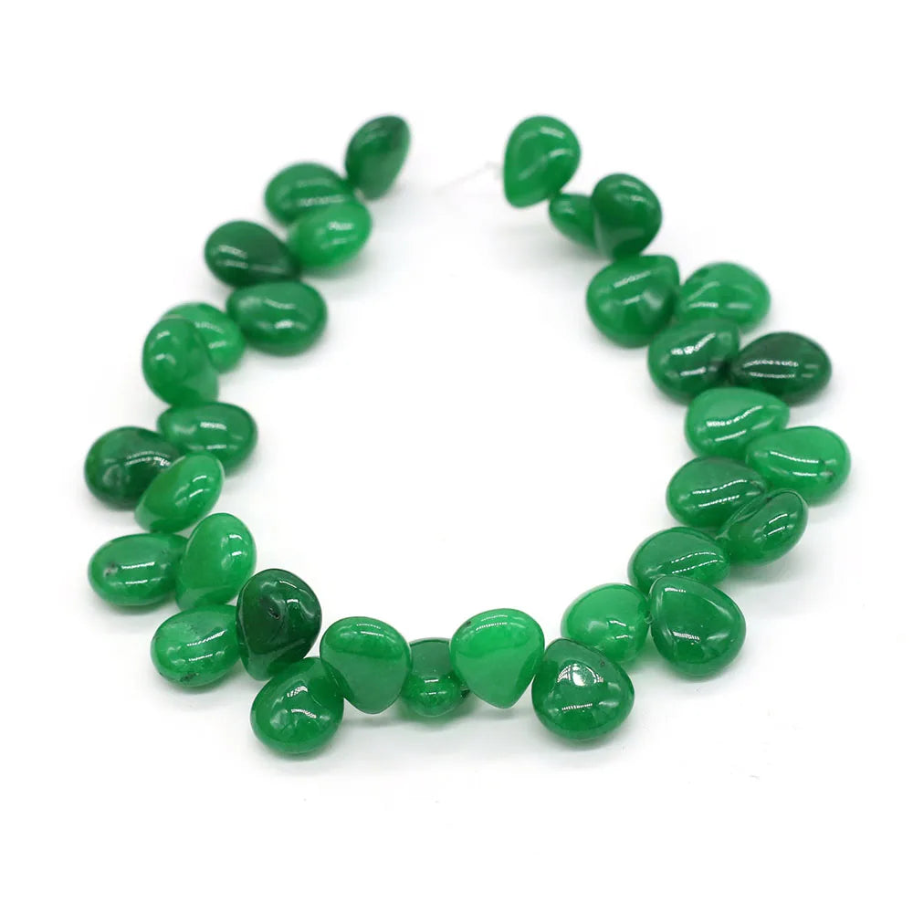100% Natural Stone Bead Drop Shape India Agates/Quartzs Bead for Fine Jewelry Accessories Making Women Bracelet Necklace
