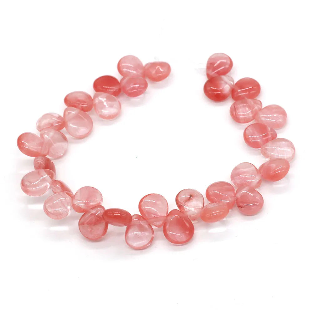 100% Natural Stone Bead Drop Shape India Agates/Quartzs Bead for Fine Jewelry Accessories Making Women Bracelet Necklace