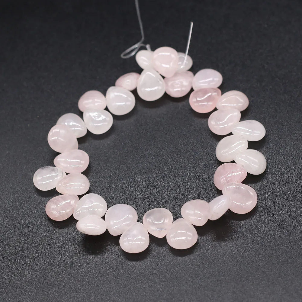 100% Natural Stone Bead Drop Shape India Agates/Quartzs Bead for Fine Jewelry Accessories Making Women Bracelet Necklace