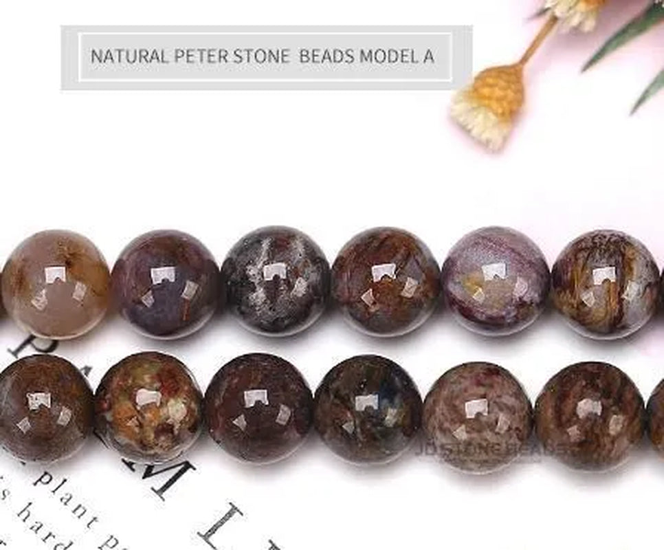 Natural Stone Brown Pietersite Jasper Bead Loose Spacer Gemstone Bead for Jewelry Making Beads Diy Bracelets Necklace Accessory