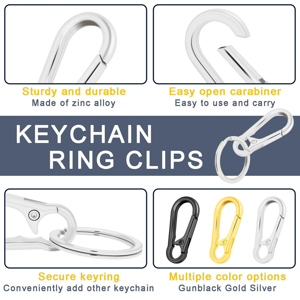 4 Pieces Keychain Key Clip Key Holder Security Metal Key Clip for Belt Belt Clip