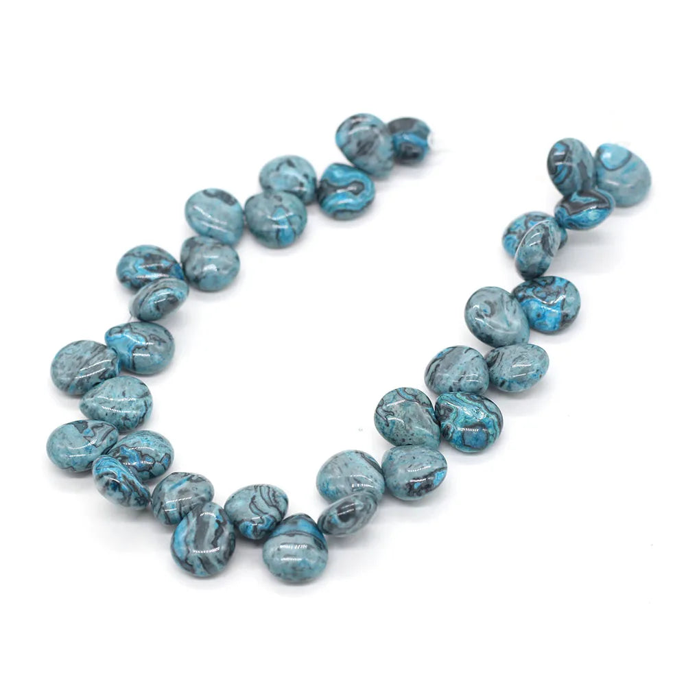 100% Natural Stone Bead Drop Shape India Agates/Quartzs Bead for Fine Jewelry Accessories Making Women Bracelet Necklace