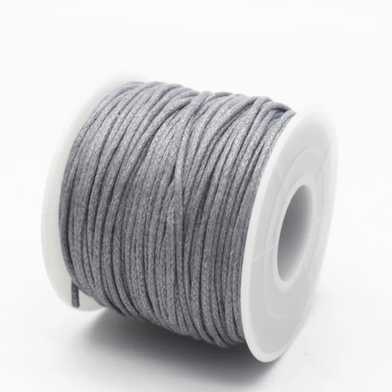 1.5Mm 15M/35M Waxed Cotton Cord Beading Cord Waxed String Wax Cord for Jewelry Making and Macrame Supplies Roll Spool HK055