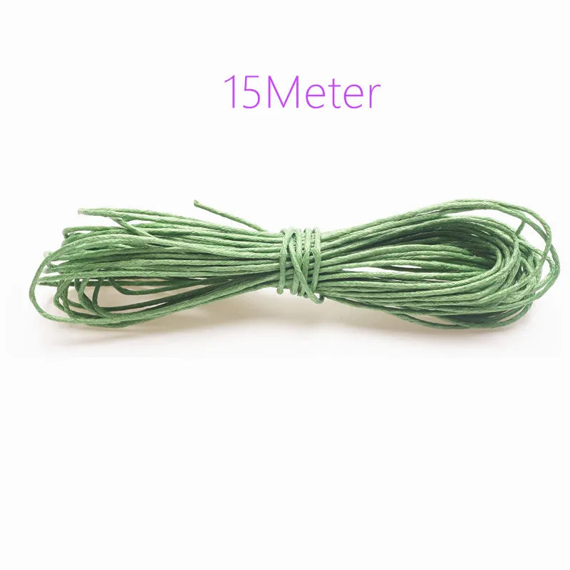 1.5Mm 15M/35M Waxed Cotton Cord Beading Cord Waxed String Wax Cord for Jewelry Making and Macrame Supplies Roll Spool HK055