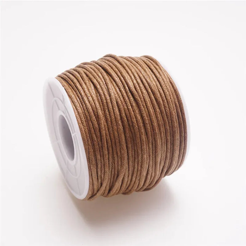 1.5Mm 15M/35M Waxed Cotton Cord Beading Cord Waxed String Wax Cord for Jewelry Making and Macrame Supplies Roll Spool HK055