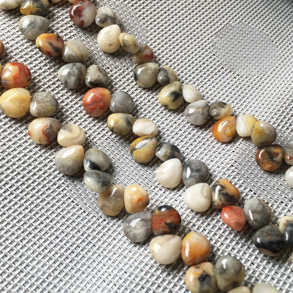 100% Natural Stone Bead Drop Shape India Agates/Quartzs Bead for Fine Jewelry Accessories Making Women Bracelet Necklace