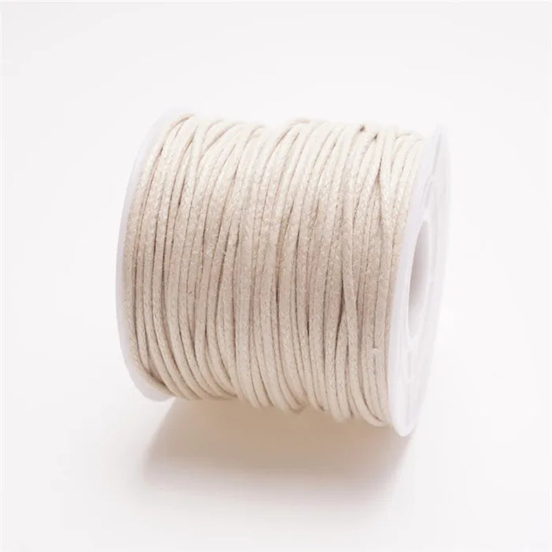 1.5Mm 15M/35M Waxed Cotton Cord Beading Cord Waxed String Wax Cord for Jewelry Making and Macrame Supplies Roll Spool HK055