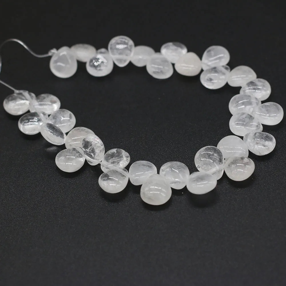 100% Natural Stone Bead Drop Shape India Agates/Quartzs Bead for Fine Jewelry Accessories Making Women Bracelet Necklace