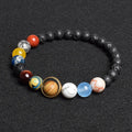 Universe Eight Planets Natural Stone Bead Bracelets Men Women Lava 7 Chakra Bracelet Yoga Energy Galaxy Solar Wristband Jewelry