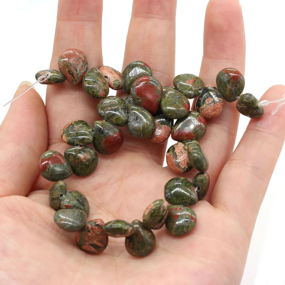 100% Natural Stone Bead Drop Shape India Agates/Quartzs Bead for Fine Jewelry Accessories Making Women Bracelet Necklace