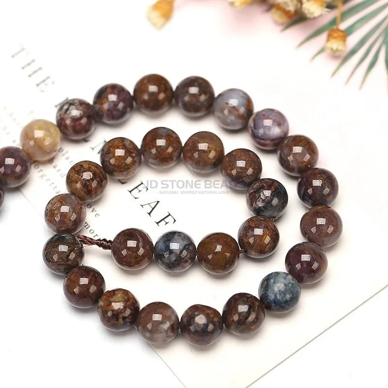 Natural Stone Brown Pietersite Jasper Bead Loose Spacer Gemstone Bead for Jewelry Making Beads Diy Bracelets Necklace Accessory