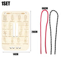 Knot Tying Practice Kit Wooden Board Knots Guide Outdoor Survival Camping Skills Training with Hemp Ropes for Beginners Scouting