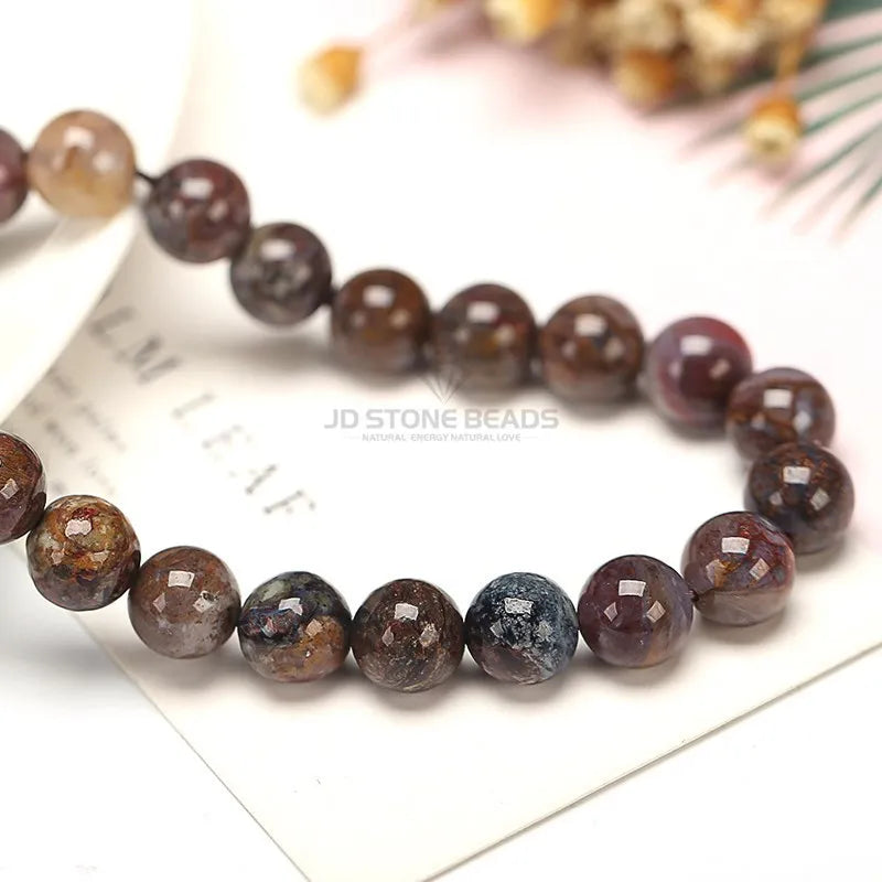Natural Stone Brown Pietersite Jasper Bead Loose Spacer Gemstone Bead for Jewelry Making Beads Diy Bracelets Necklace Accessory