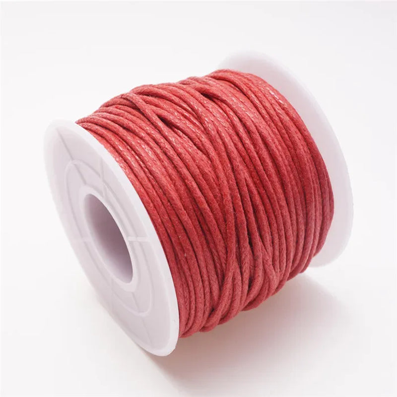 1.5Mm 15M/35M Waxed Cotton Cord Beading Cord Waxed String Wax Cord for Jewelry Making and Macrame Supplies Roll Spool HK055