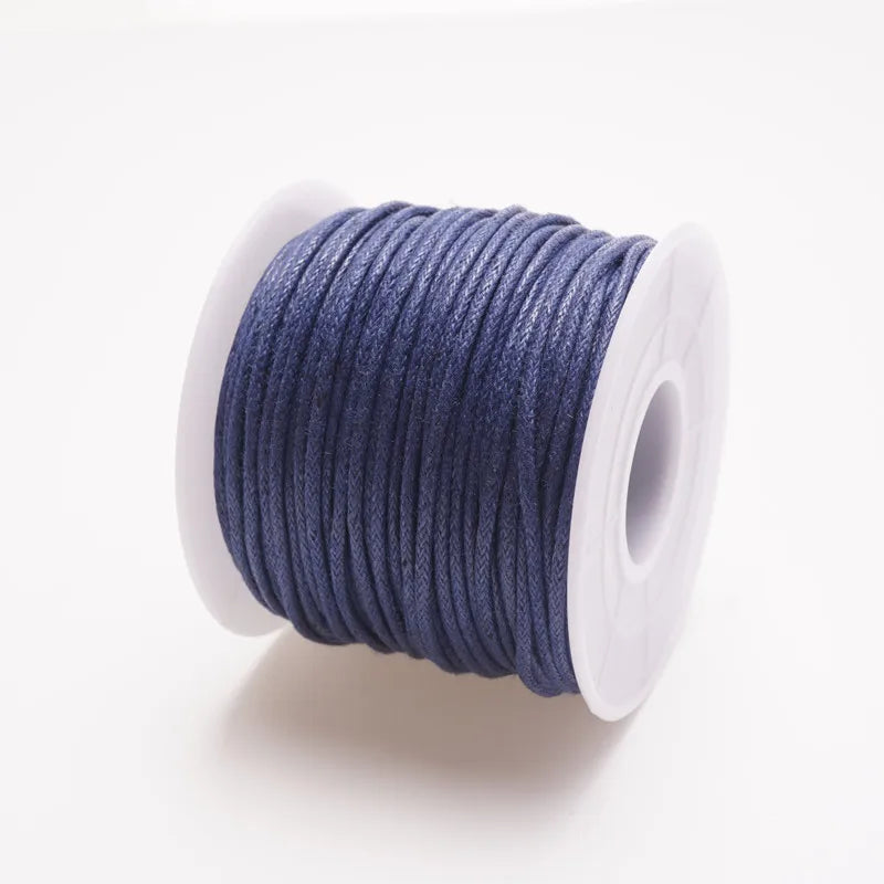 1.5Mm 15M/35M Waxed Cotton Cord Beading Cord Waxed String Wax Cord for Jewelry Making and Macrame Supplies Roll Spool HK055