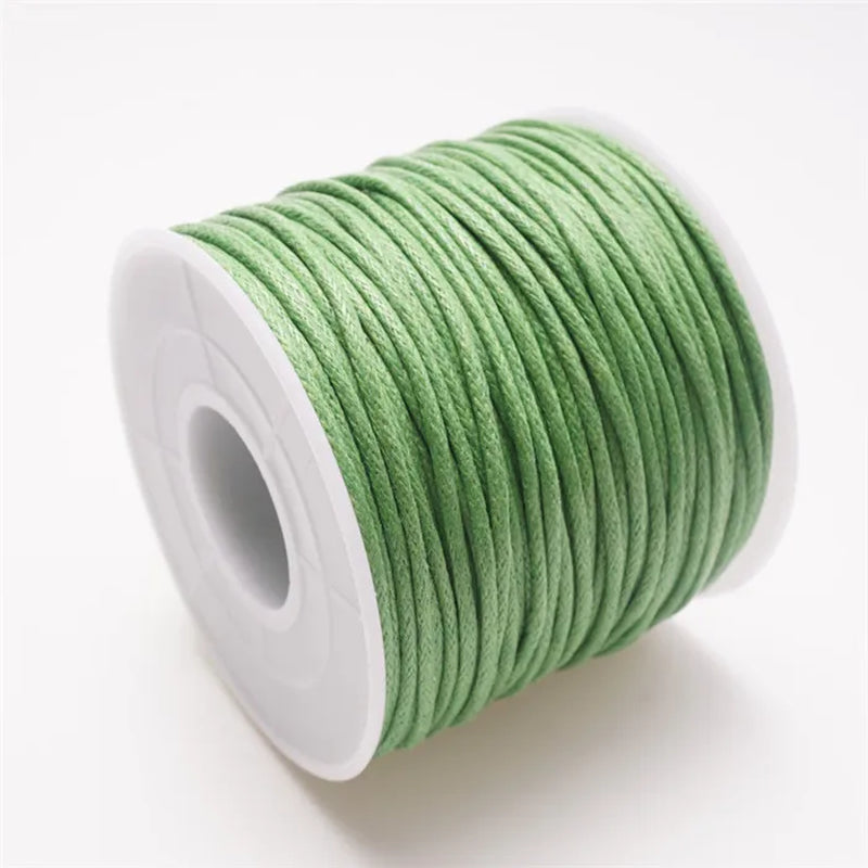 1.5Mm 15M/35M Waxed Cotton Cord Beading Cord Waxed String Wax Cord for Jewelry Making and Macrame Supplies Roll Spool HK055