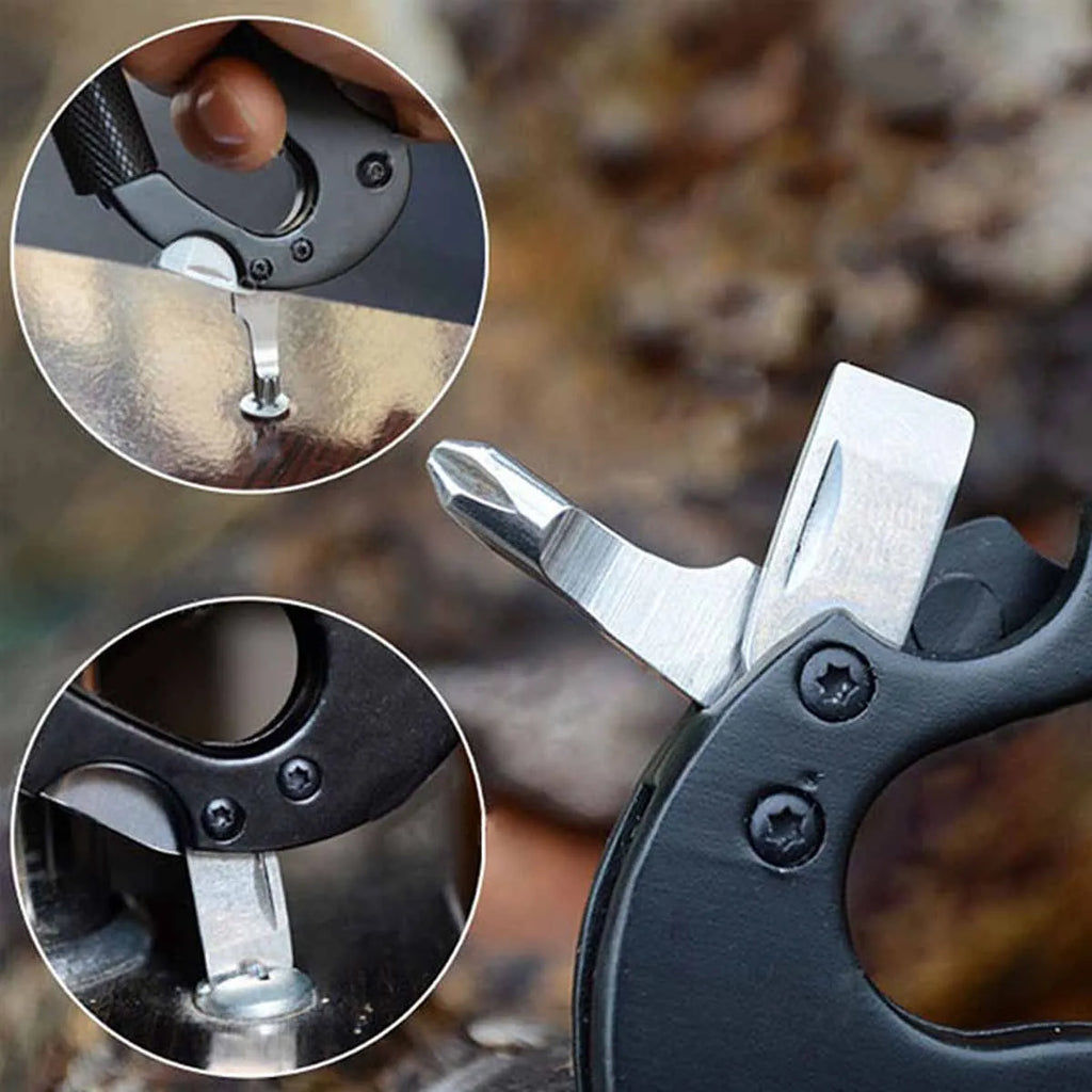 Multifunctional Self Defense Tools Climbing Carabiner Security Hook Gear Buckle Outdoor Safety Defensa Personal Tactical Knife