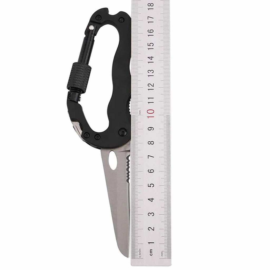 Multifunctional Self Defense Tools Climbing Carabiner Security Hook Gear Buckle Outdoor Safety Defensa Personal Tactical Knife