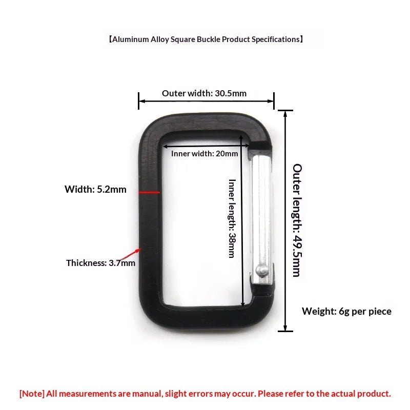  5/10/20 Pcs/Pack Aluminum Carabiner Snap Hook Keychain For Paracord Outdoor Activities Hiking Camping