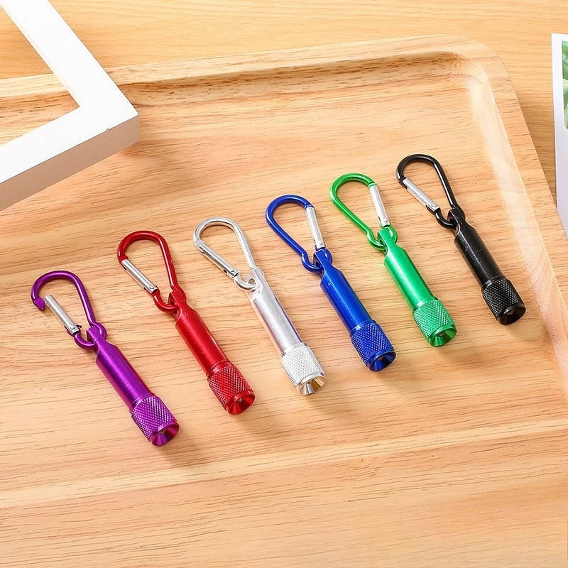 Carabiner Mini Flashlight,Outdoor Portable Style,LED Bright Light,Durable ABS Material,Waist/Bag Hanging,CampingHiking Essential