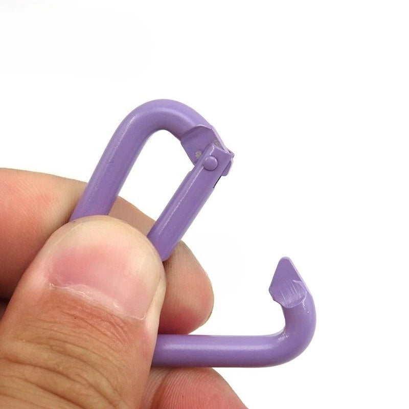 5pcs Camping Triangle Carabiner Portable Triangle Carabiner Ring Lightweight Small Carabiner Clips Fishing Climbing Acessories