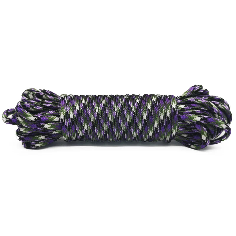 7 Cores 550 Paracord Cord 5 15 30 M Dia.4mm For Outdoor Camping Survival Lanyard Parachute Rope Hiking Tent Accessories