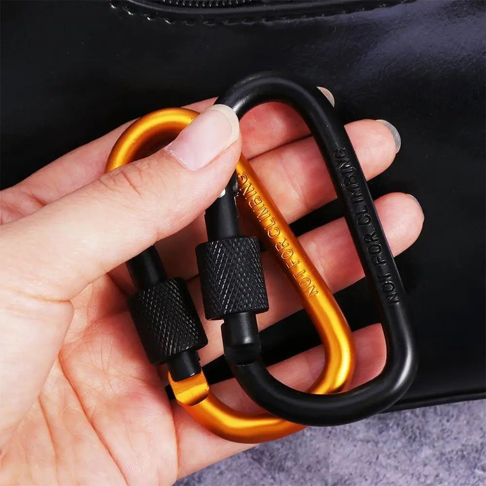Carabiner D Shape Carabiners Camping Karabiners Keychain Fishing Carbin Buckle Carabiner Clip Tourist Hooks Water Cup Buckle