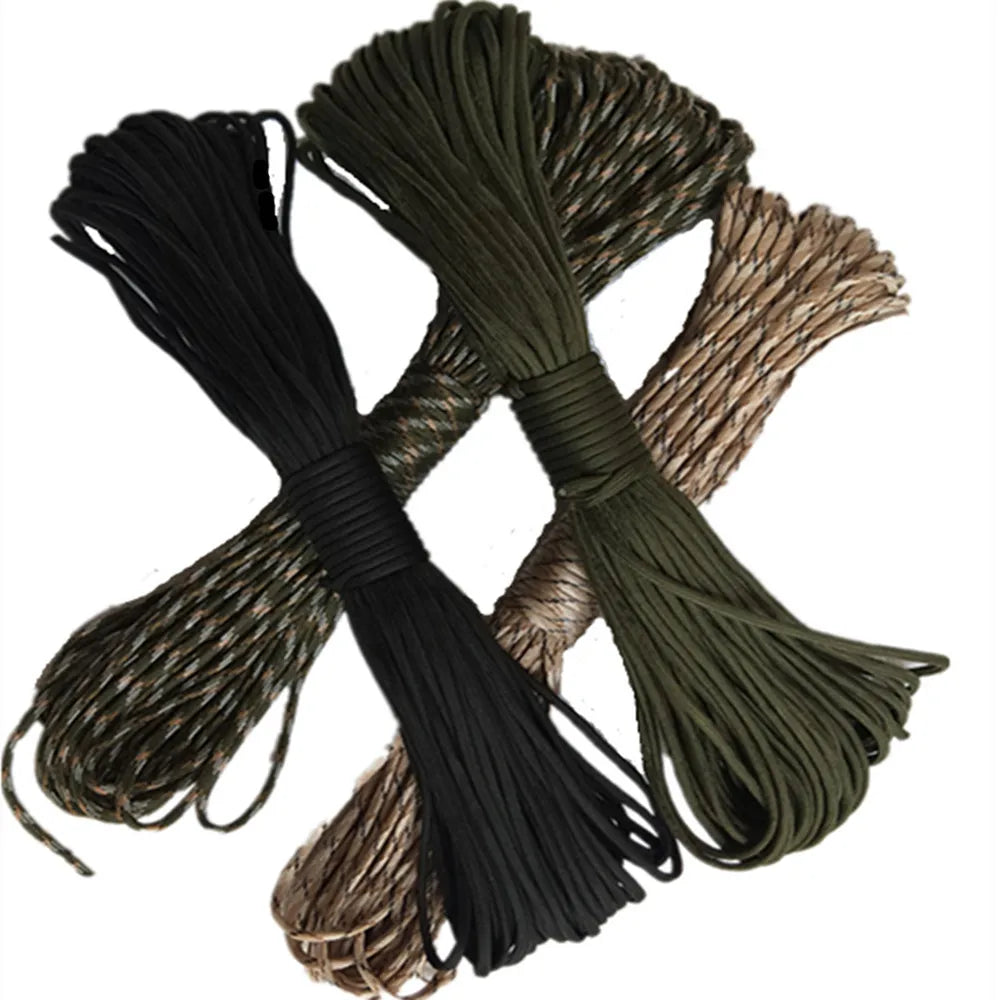 550 Military Grade Paracord 7 Strand 4mm Tactical Parachute Cord for Camping Outdoor Survival DIY Bracelet Rope Accessory
