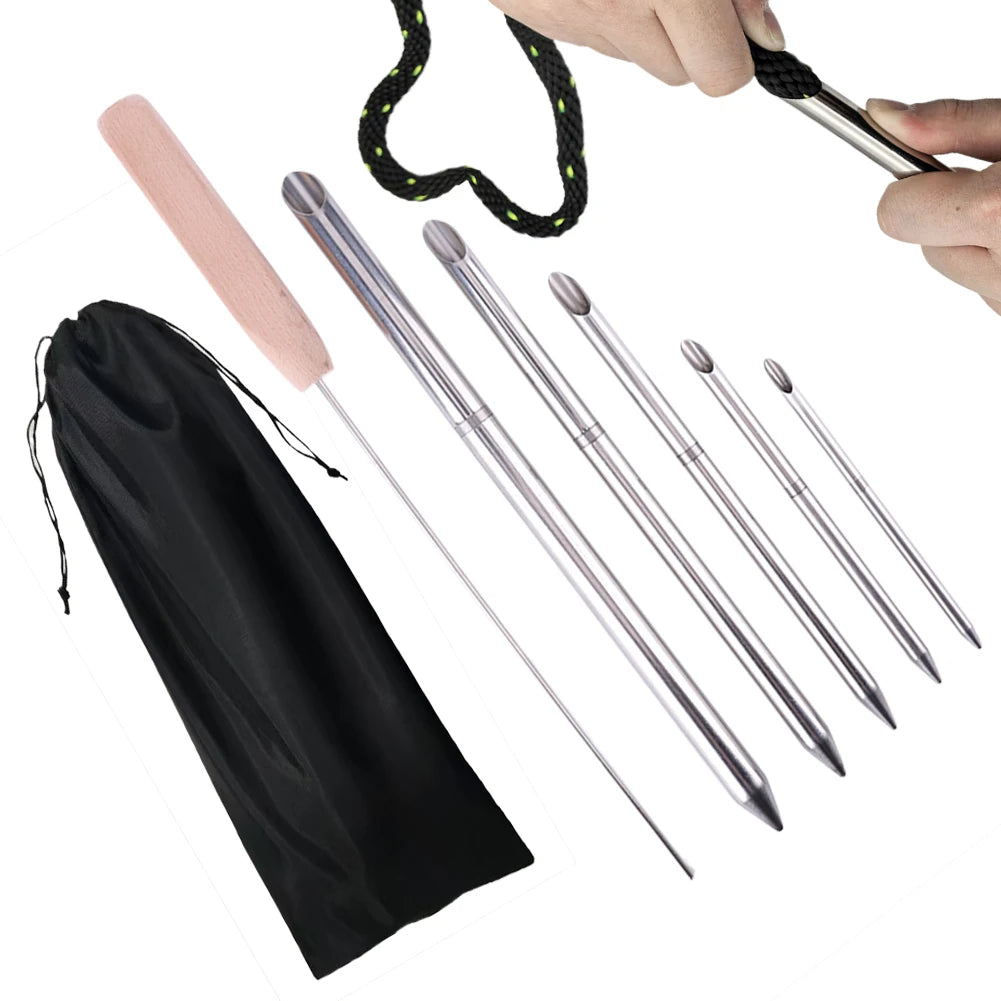 Paracord Knitting Tool Set Stainless steel Parachute Cord Needles Bracelets DIY Weave Tool Umbrella Rope Splicing Tool Kits