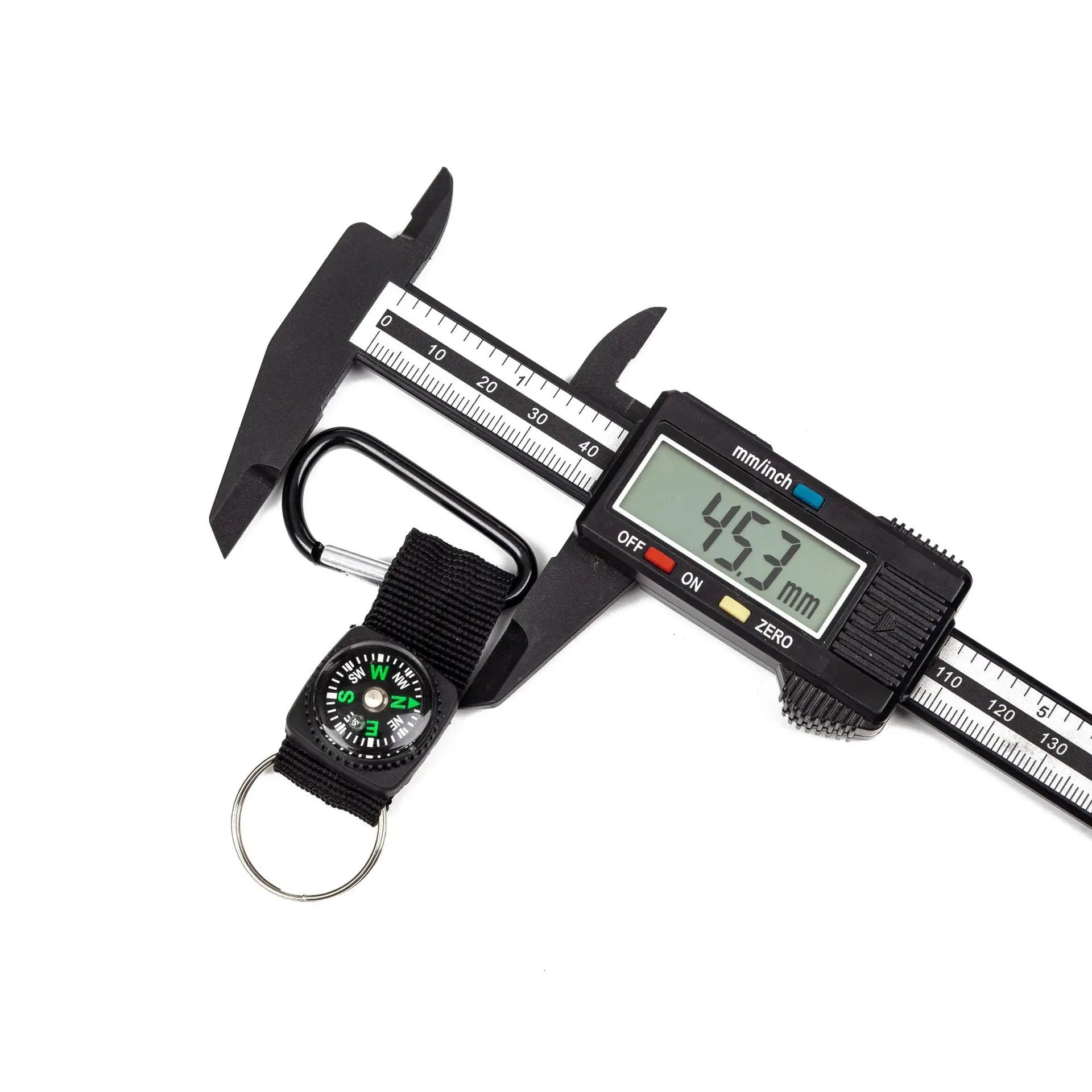 D-ring Carabiner with Compass Survival Compasses Button Design Practical Guider Adventure Tools