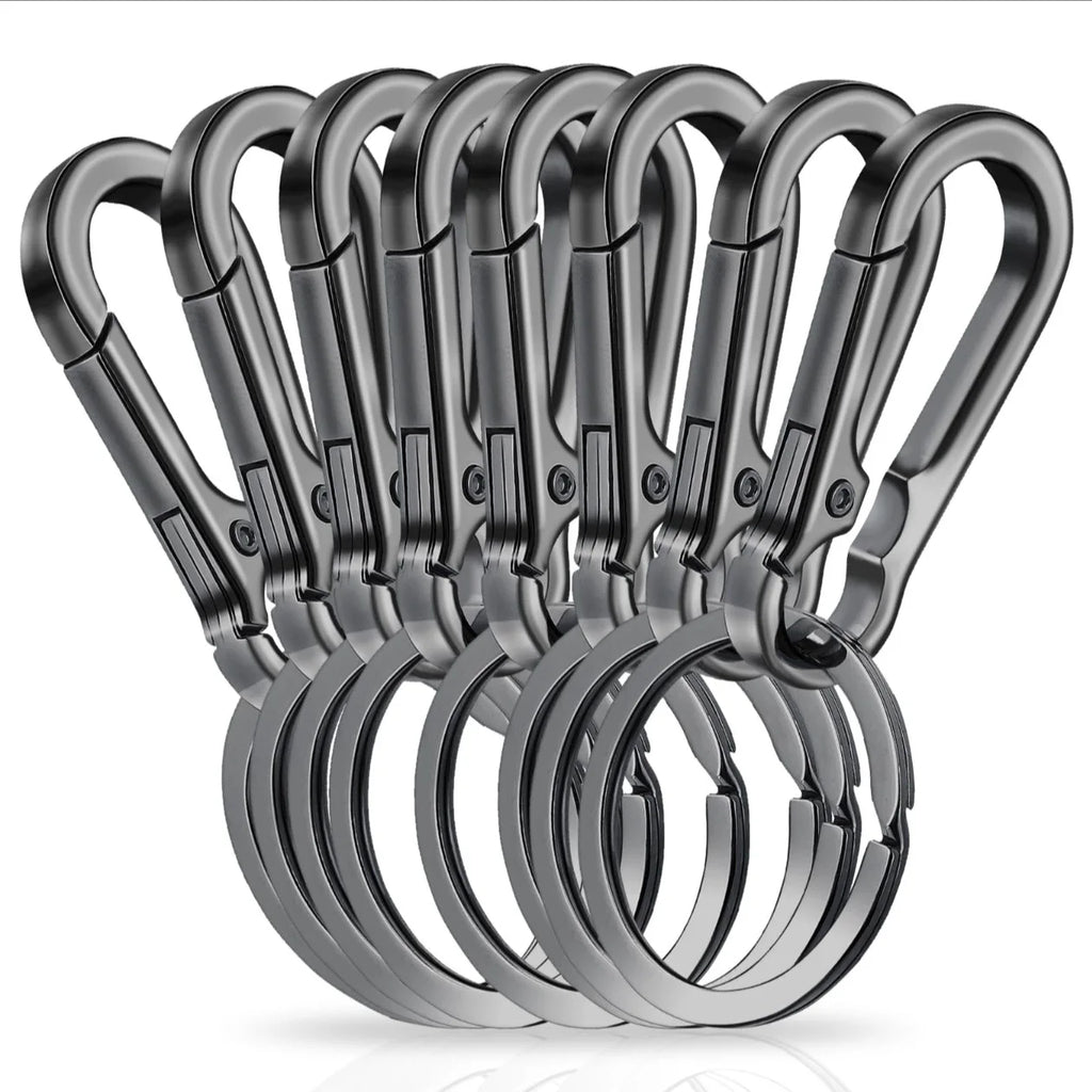Carabiner Clip Keychain Metal Carabiner Shape Key Ring Keyring Key Holder Clips Hook Holder Organizer for Car Keys Finder f