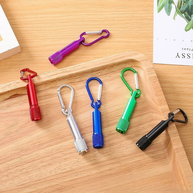 Carabiner Mini Flashlight,Outdoor Portable Style,LED Bright Light,Durable ABS Material,Waist/Bag Hanging,CampingHiking Essential