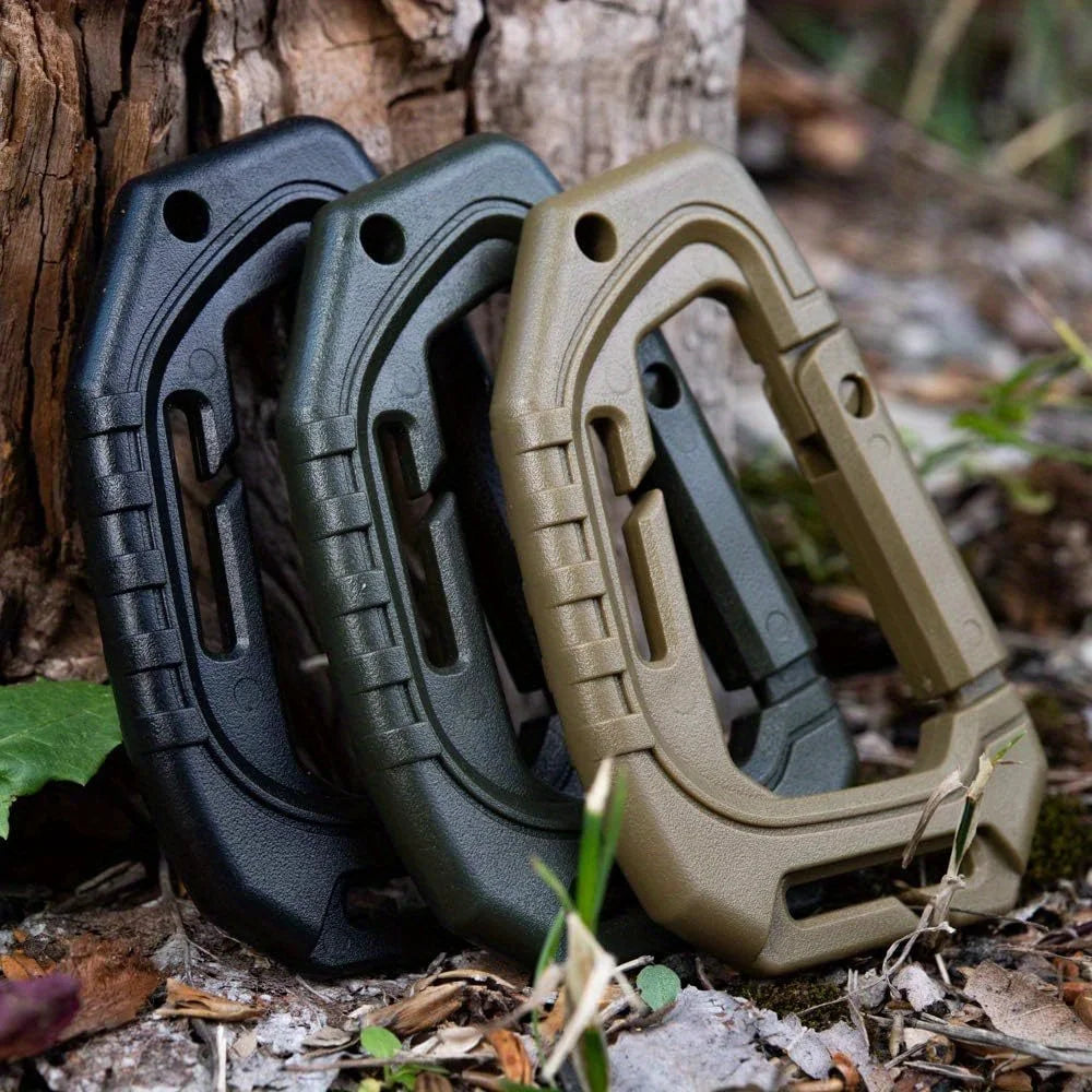Tactical Carabiners | Fast Spring Hard Hook Buckle D-Clip for Molle Webbing Accessories Backpack/Vest/Belt